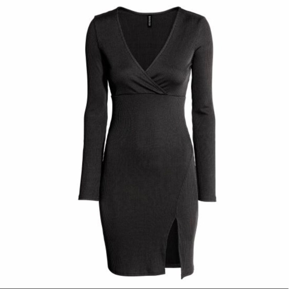 H&M Ribbed Wrap- Style Dress - Picture 2 of 3